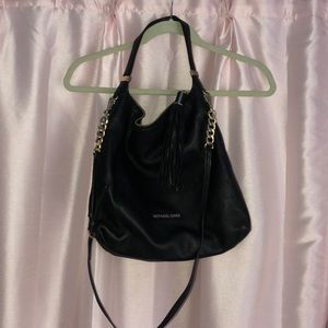 Black Leather Michael Kors Shoulder/ Crossbody Bag